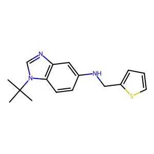 1-tert-butyl-N-(thiophen-2-ylmethyl)benzimidazol-5-amine structure