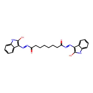 N1',N8'-bis(2-oxoindol-3-yl)octanedihydrazide structure