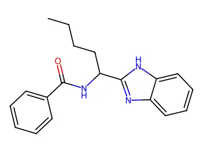 N-[1-(1H-benzimidazol-2-yl)pentyl]benzamide structure