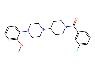 (3-Fluorophenyl)-[4-[4-(2-methoxyphenyl)piperazin-1-yl]piperidin-1-yl]methanone structure