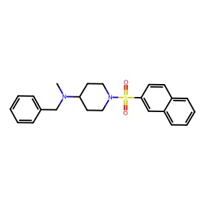 N-benzyl-N-methyl-1-(2-naphthylsulfonyl)-4-piperidinamine structure