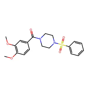 [4-(Benzenesulfonyl)piperazin-1-yl]-(3,4-dimethoxyphenyl)methanone structure