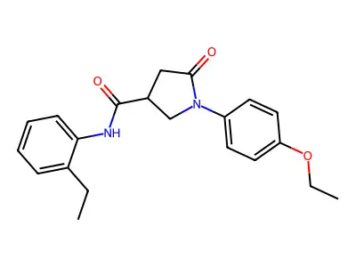 1-(4-ethoxyphenyl)-N-(2-ethylphenyl)-5-oxopyrrolidine-3-carboxamide structure