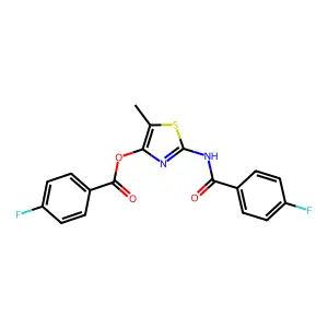2-[(4-Fluorobenzoyl)amino]-5-methyl-1,3-thiazol-4-yl 4-fluorobenzoate structure