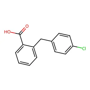 2-[(4-Chlorophenyl)methyl]benzoic acid structure