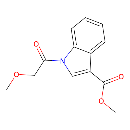 Methyl 1-(2-methoxyacetyl)indole-3-carboxylate structure