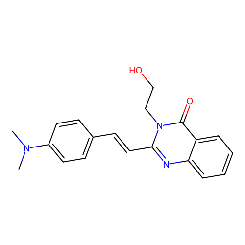 2-[(E)-2-[4-(DIMETHYLAMINO)PHENYL]ETHENYL]-3-(2-HYDROXYETHYL)QUINAZOLIN-4-ONE structure