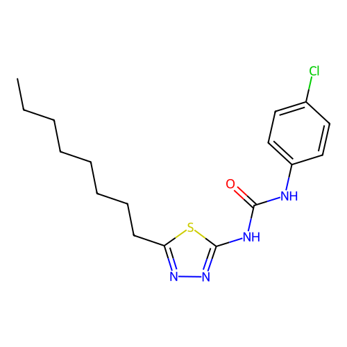 1-(4-Chlorophenyl)-3-(5-octyl-1,3,4-thiadiazol-2-yl)urea structure