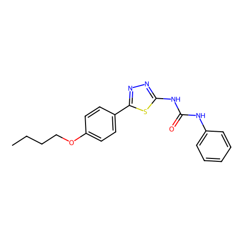 1-(5-(4-Butoxyphenyl)-1,3,4-thiadiazol-2-yl)-3-phenylurea structure