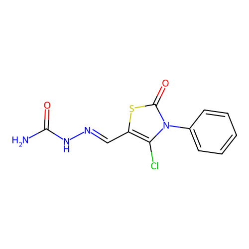[(E)-(4-chloro-2-oxo-3-phenyl-1,3-thiazol-5-yl)methylideneamino]urea structure