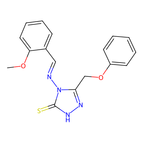 4-((2-Methoxybenzylidene)amino)-5-(phenoxymethyl)-4H-1,2,4-triazole-3-thiol structure