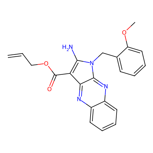 allyl 2-amino-1-(2-methoxybenzyl)-1H-pyrrolo[2,3-b]quinoxaline-3-carboxylate structure