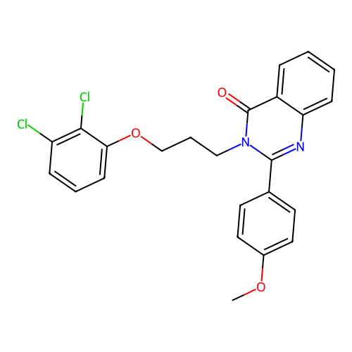 3-(3-(2,3-dichlorophenoxy)propyl)-2-(4-methoxyphenyl)quinazolin-4(3H)-one structure