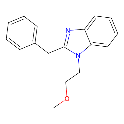 1H-Benzoimidazole, 2-benzyl-1-(2-methoxyethyl)- structure