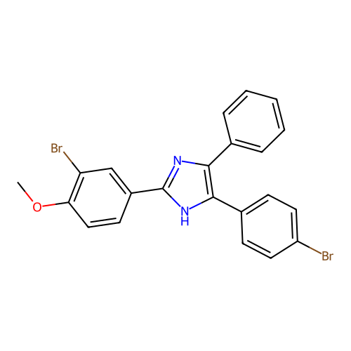2-(3-bromo-4-methoxyphenyl)-5-(4-bromophenyl)-4-phenyl-1H-imidazole structure