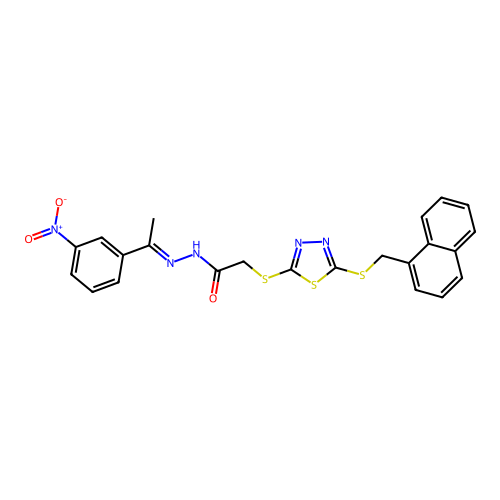 C23H19N5O3S3 structure