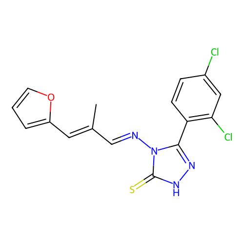 C16H12Cl2N4OS structure