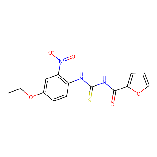 N-[(4-ethoxy-2-nitrophenyl)carbamothioyl]furan-2-carboxamide structure