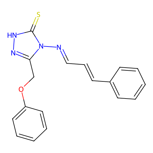 5-(Phenoxymethyl)-4-((3-phenyl-2-propenylidene)amino)-4H-1,2,4-triazole-3-thiol structure