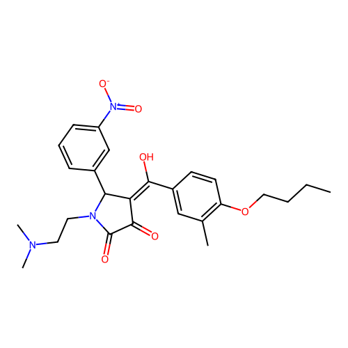 4-(4-BUTOXY-3-METHYLBENZOYL)-1-[2-(DIMETHYLAMINO)ETHYL]-3-HYDROXY-5-(3-NITROPHENYL)-1,5-DIHYDRO-2H-PYRROL-2-ONE structure