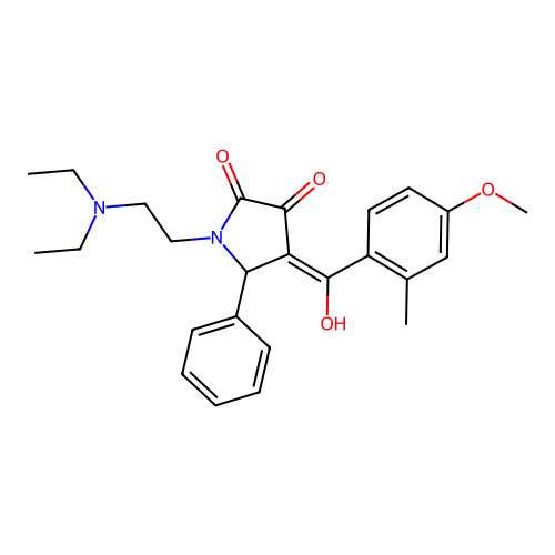 1-(2-(diethylamino)ethyl)-3-hydroxy-4-(4-methoxy-2-methylbenzoyl)-5-phenyl-1h-pyrrol-2(5h)-one structure