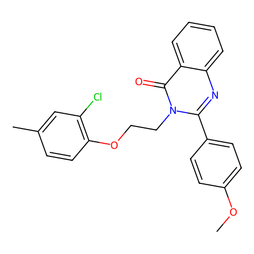 3-(2-(2-chloro-4-methylphenoxy)ethyl)-2-(4-methoxyphenyl)quinazolin-4(3H)-one structure