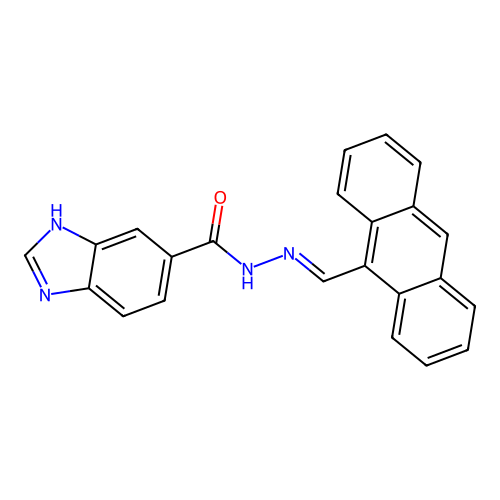 N'-(9-Anthrylmethylene)-1H-benzimidazole-6-carbohydrazide structure