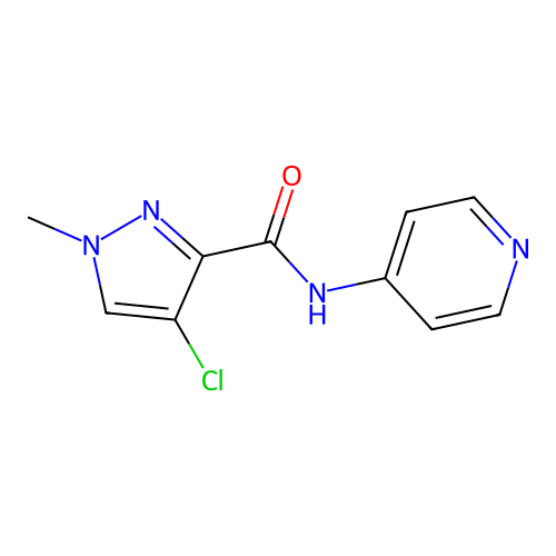 (4-chloro-1-methylpyrazol-3-yl)-N-(4-pyridyl)carboxamide structure