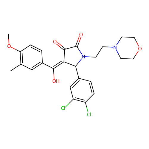 5-(3,4-Dichlorophenyl)-3-hydroxy-4-(4-methoxy-3-methylbenzoyl)-1-(2-morpholinoethyl)-1H-pyrrol-2(5H)-one structure