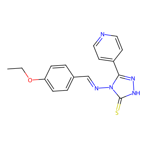 4-((4-Ethoxybenzylidene)amino)-5-(4-pyridinyl)-4H-1,2,4-triazole-3-thiol structure