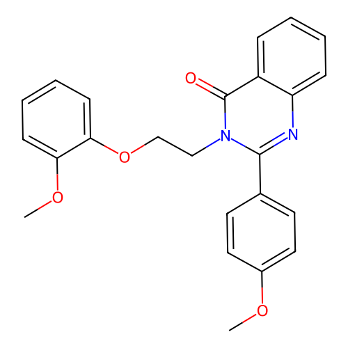3-[2-(2-methoxyphenoxy)ethyl]-2-(4-methoxyphenyl)quinazolin-4(3H)-one structure