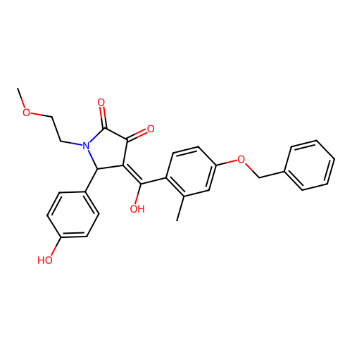 4-(4-(Benzyloxy)-2-methylbenzoyl)-3-hydroxy-5-(4-hydroxyphenyl)-1-(2-methoxyethyl)-1H-pyrrol-2(5H)-one structure