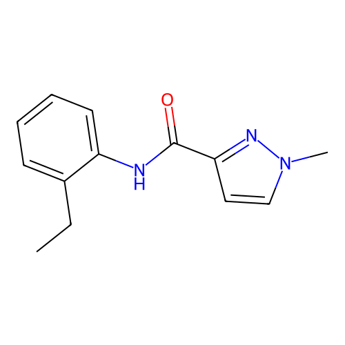 N-(2-ethylphenyl)-1-methyl-1H-pyrazole-3-carboxamide structure