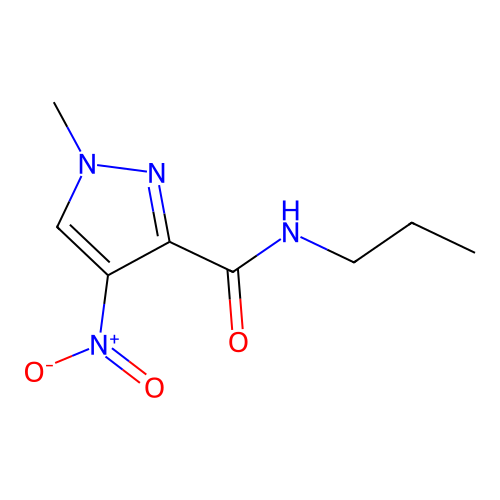 4-nitro-1-methyl-N-propyl-1H-pyrazole-3-carboxamide structure