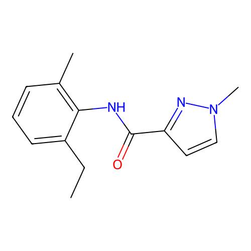 N-(2-ethyl-6-methylphenyl)-1-methyl-1H-pyrazole-3-carboxamide structure