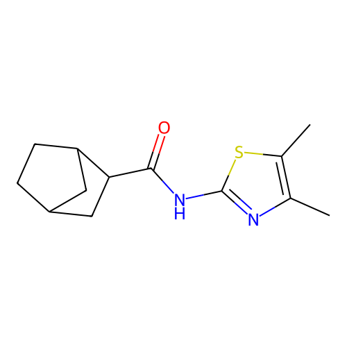 Bicyclo[2.2.1]heptane-2-carboxylic acid (4,5-dimethyl-thiazol-2-yl)-amide structure