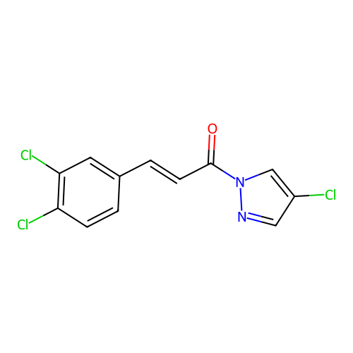 1-(4-Chloropyrazol-1-yl)-3-(3,4-dichlorophenyl)prop-2-en-1-one structure