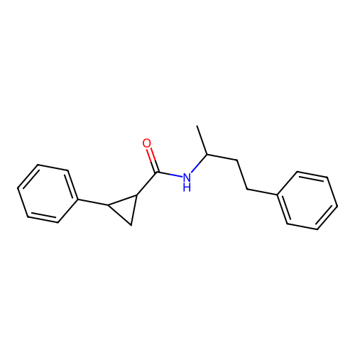 2-phenyl-N-(4-phenylbutan-2-yl)cyclopropanecarboxamide structure