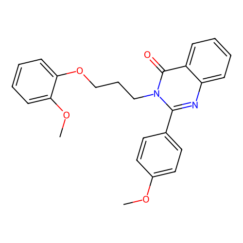 3-(3-(2-methoxyphenoxy)propyl)-2-(4-methoxyphenyl)quinazolin-4(3H)-one structure