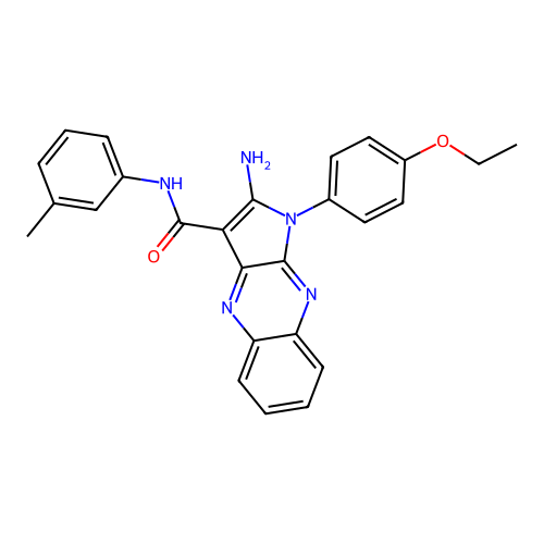 2-amino-1-(4-ethoxyphenyl)-N-(3-methylphenyl)-1H-pyrrolo[2,3-b]quinoxaline-3-carboxamide structure