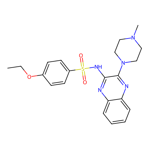 4-ethoxy-N-[3-(4-methylpiperazin-1-yl)quinoxalin-2-yl]benzenesulfonamide structure