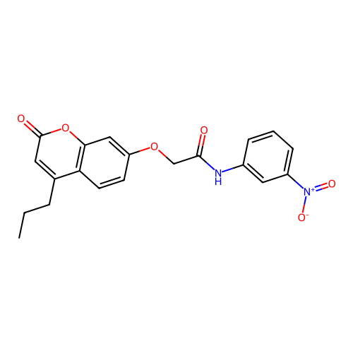 N-(3-nitrophenyl)-2-((2-oxo-4-propyl-2H-chromen-7-yl)oxy)acetamide structure
