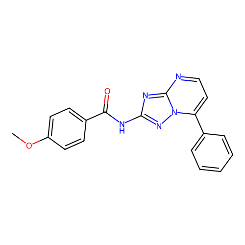 4-methoxy-N-(7-phenyl[1,2,4]triazolo[1,5-a]pyrimidin-2-yl)benzamide structure