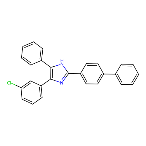 2-(biphenyl-4-yl)-5-(3-chlorophenyl)-4-phenyl-1H-imidazole structure