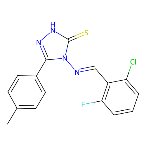 C16H12ClFN4S structure