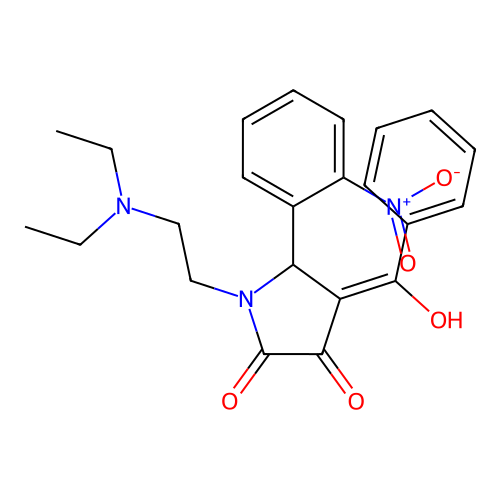 4-benzoyl-1-(2-(diethylamino)ethyl)-3-hydroxy-5-(2-nitrophenyl)-1H-pyrrol-2(5H)-one structure