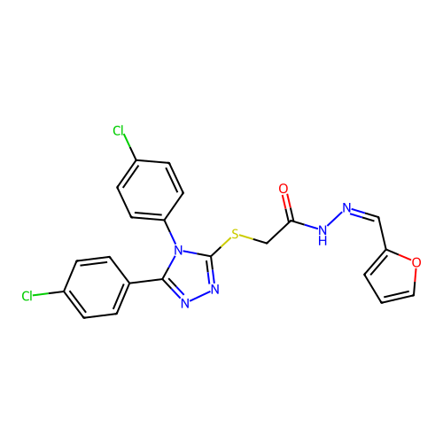 C21H15Cl2N5O2S structure