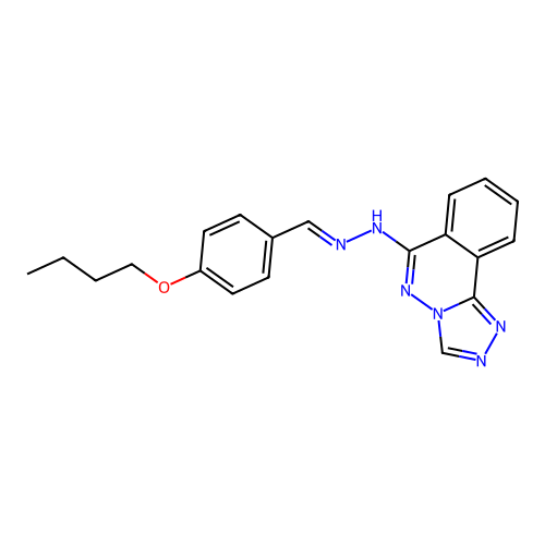 (E)-6-(2-(4-butoxybenzylidene)hydrazinyl)-[1,2,4]triazolo[3,4-a]phthalazine structure