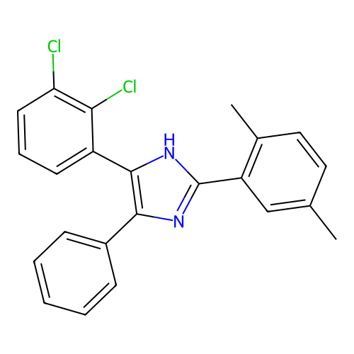 4-(2,3-dichlorophenyl)-2-(2,5-dimethylphenyl)-5-phenyl-1H-imidazole structure