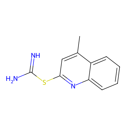 4-Methylquinolin-2-yl carbamimidothioate structure